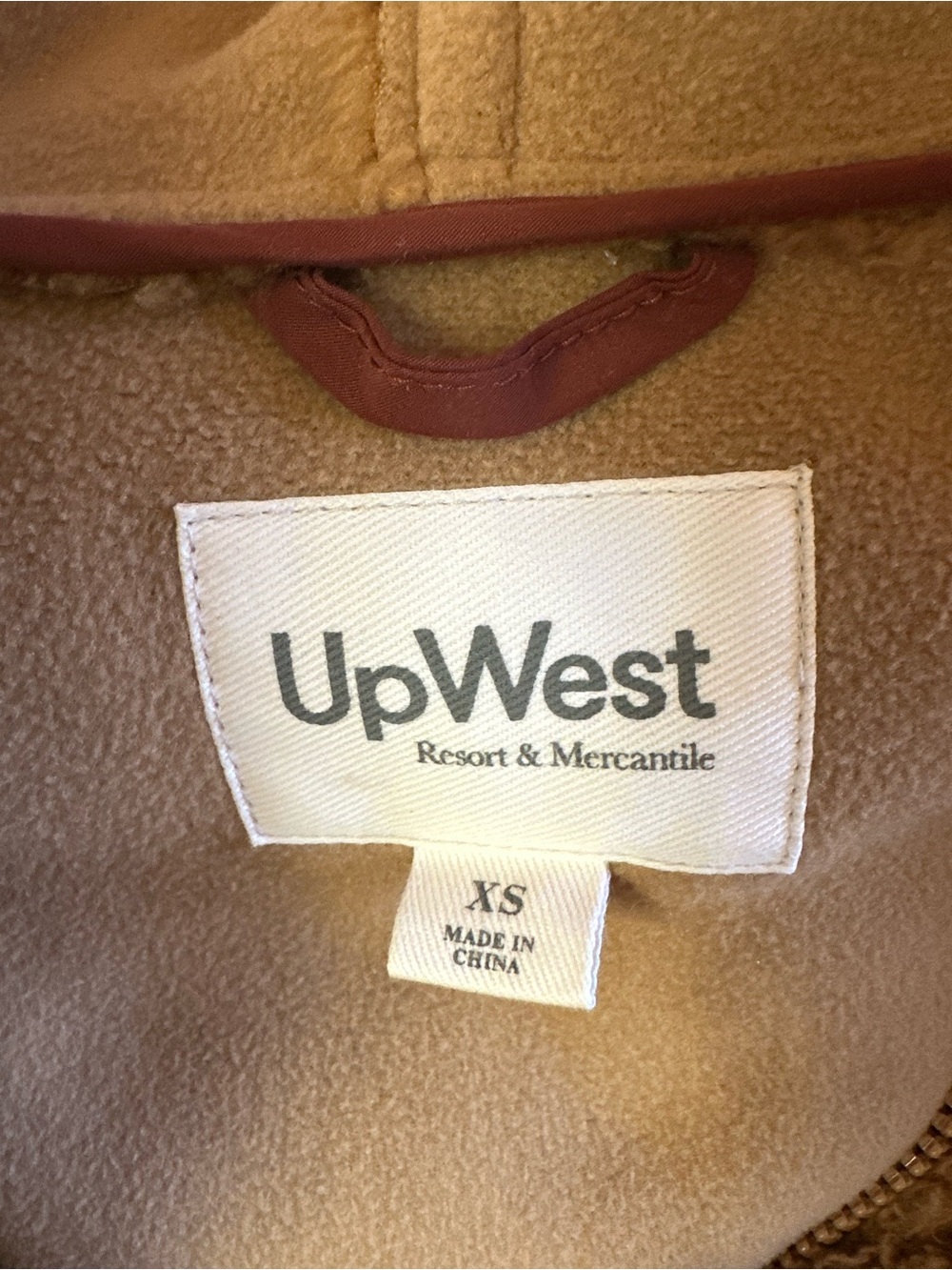 UpWest Tan Jacket with Brown Trim - XS - Like New